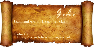 Galambosi Leonarda névjegykártya